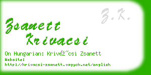 zsanett krivacsi business card